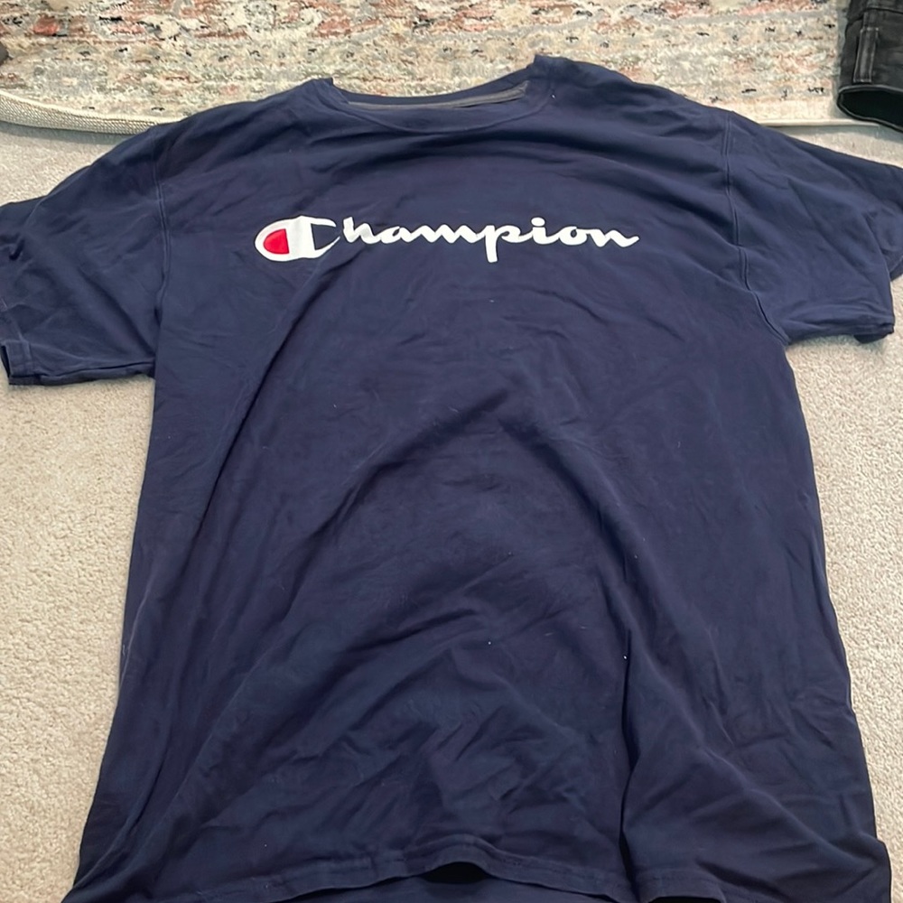 Champion t shirt, navy blue, good condition